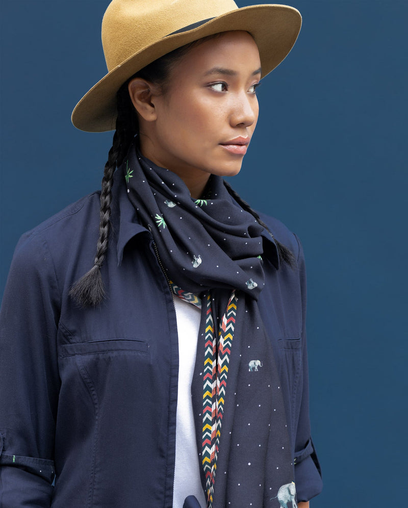 Night Safari Scarf - Navy