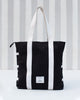 Stripe Tall Tote - Black & White