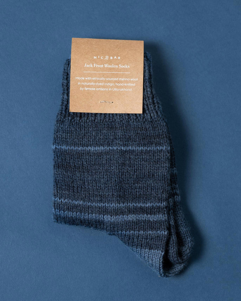 Jack Frost Woolen Socks - Indigo