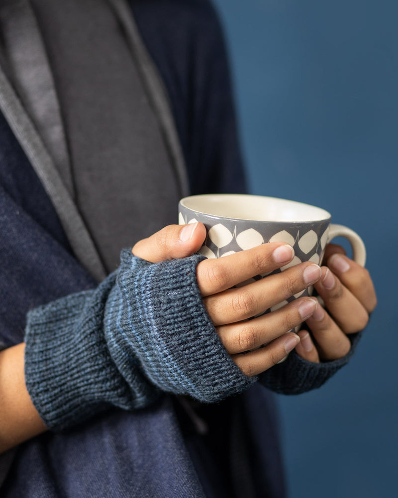 Jack Frost Woolen Gloves - Indigo