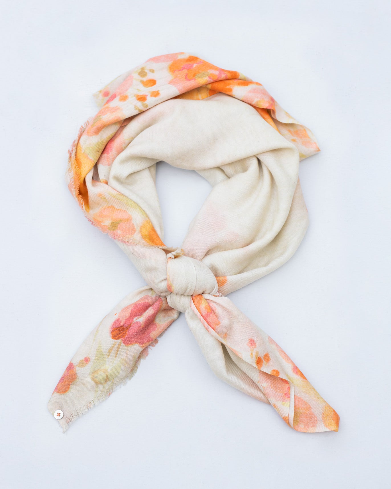 Winter Bloom Scarf - Ivory