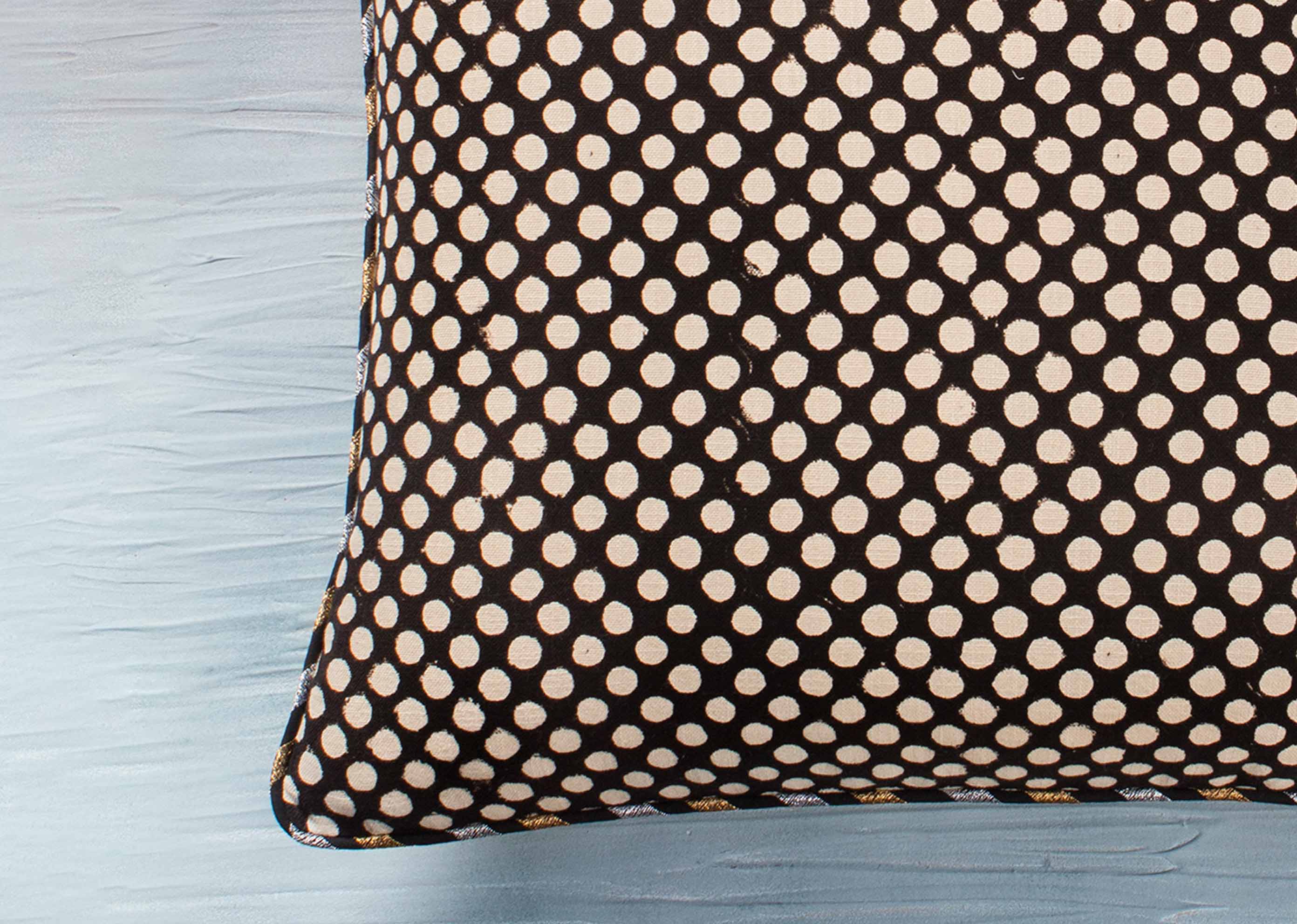 Polka Cushion Cover - Black & White