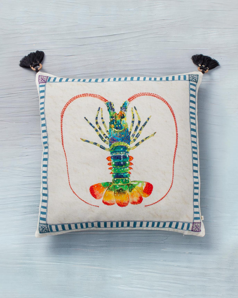 Lobster Cushion Cover - White