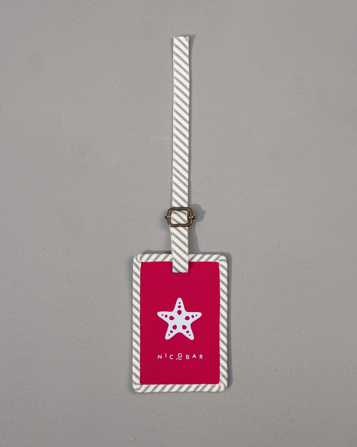 Starfish Bag Tag - Beetroot