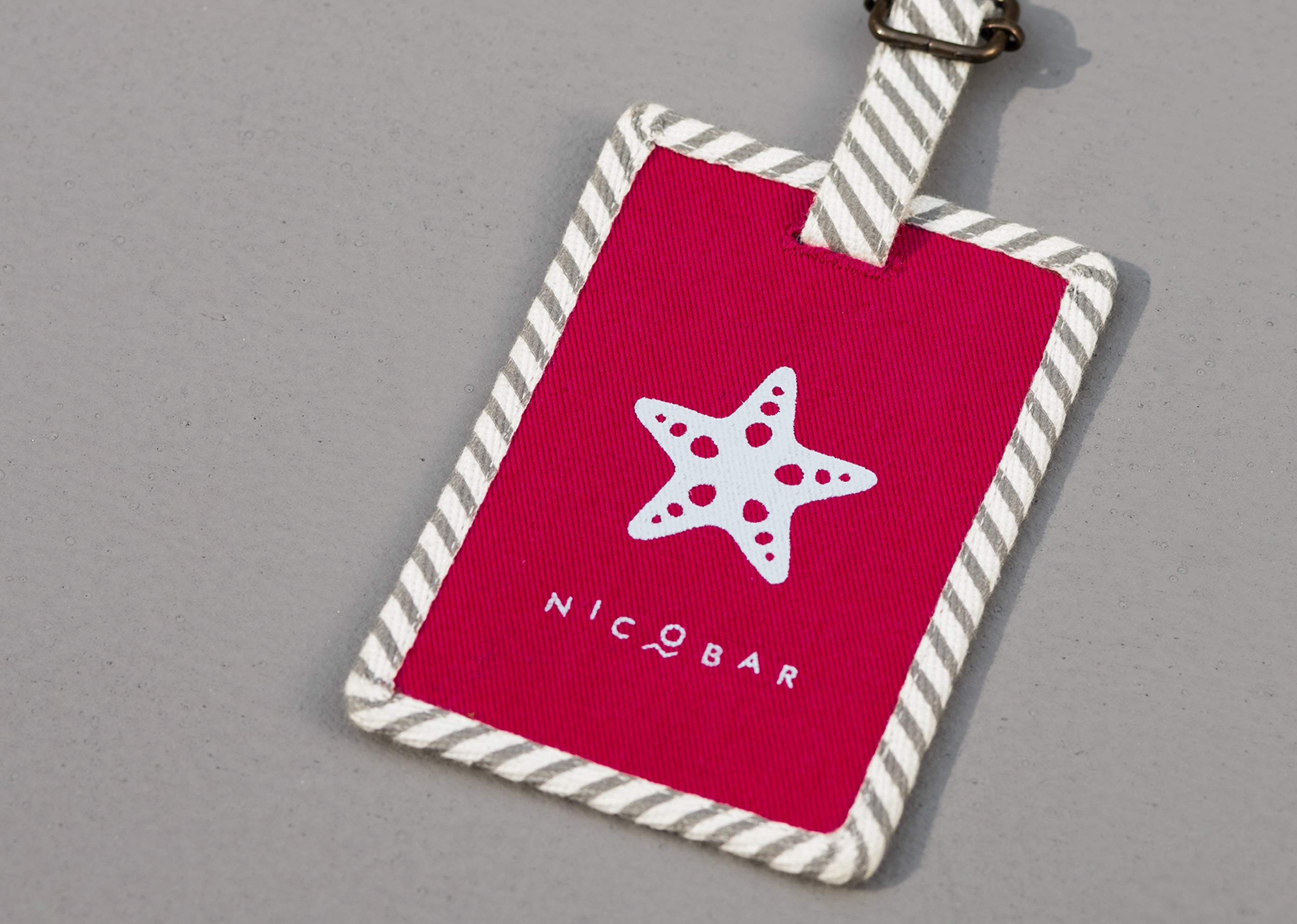 Starfish Bag Tag - Beetroot