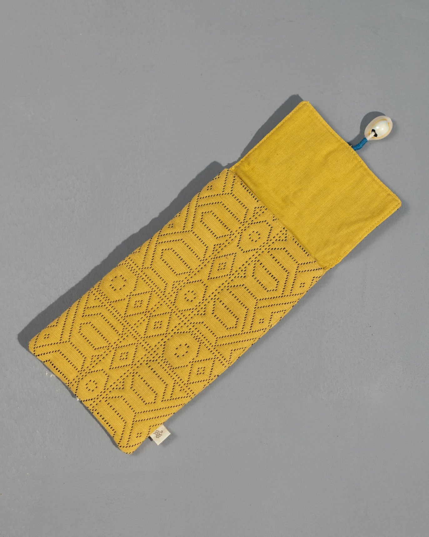 Jacquard Spectacle Case - Yellow