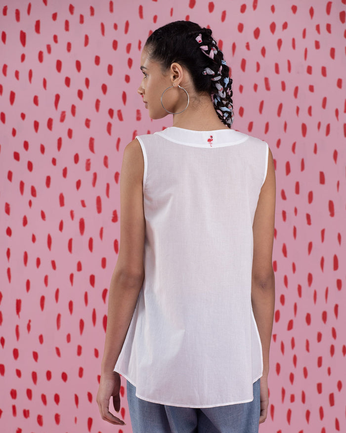 Rivet Top - White