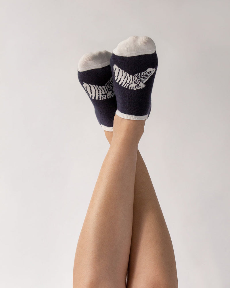 Hello Zebra Socks - Black & White