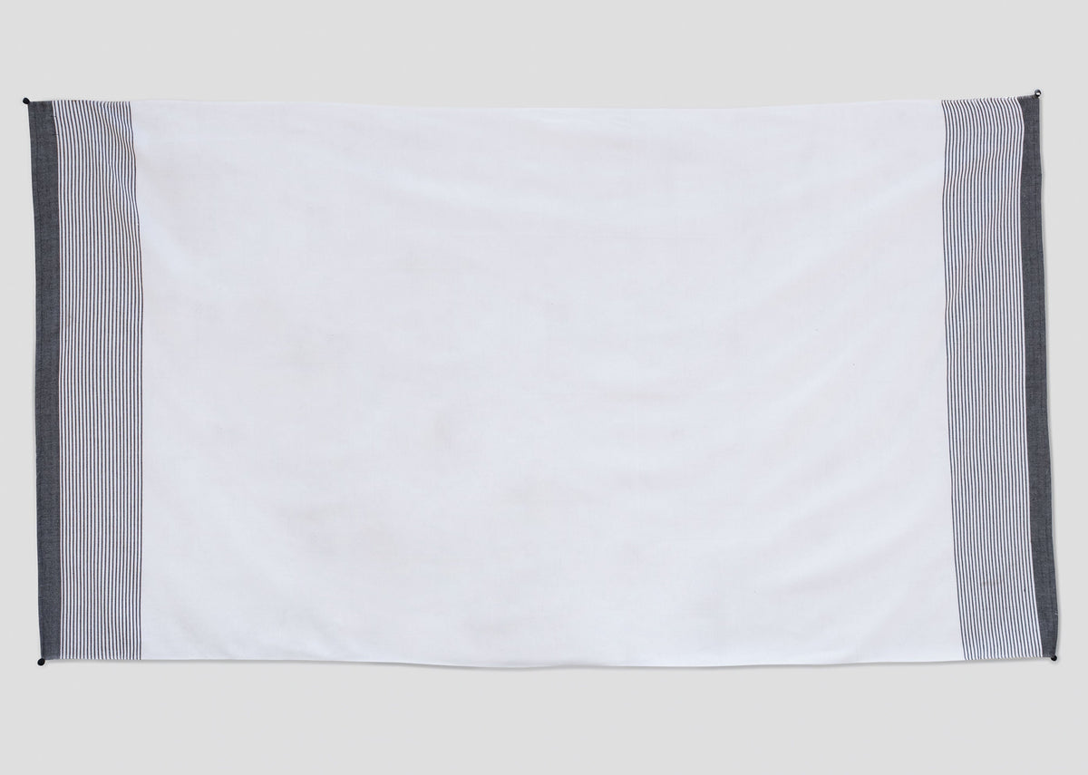 Infinity Stripe Towel - White & Black