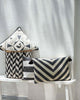 Nizara Chevron Lumbar Cushion Cover - Charcoal