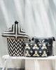 Nizara Herring Cushion - Charcoal