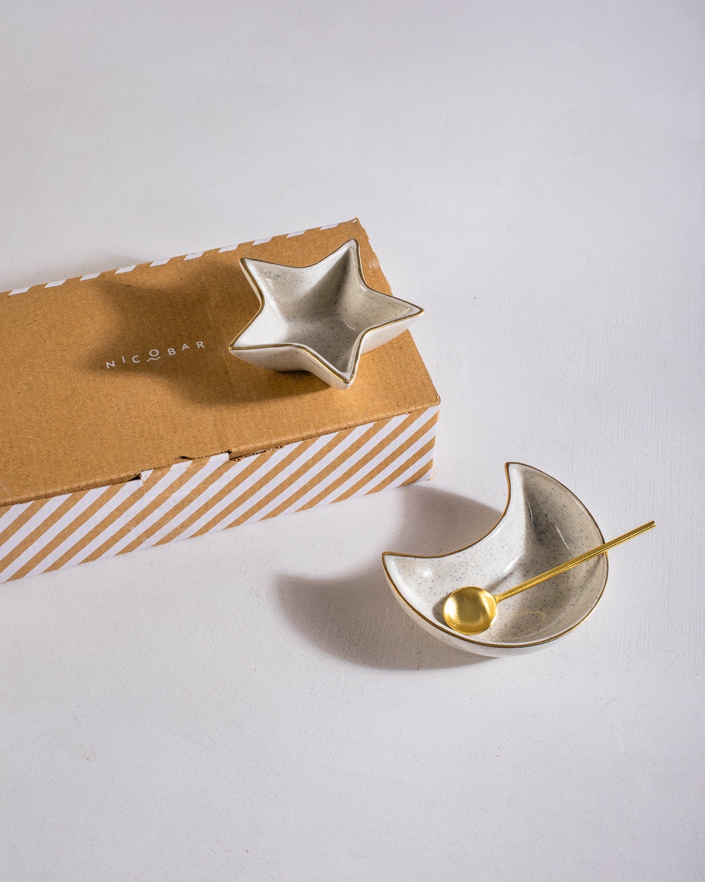 Star & Moon dish Set with Spoon