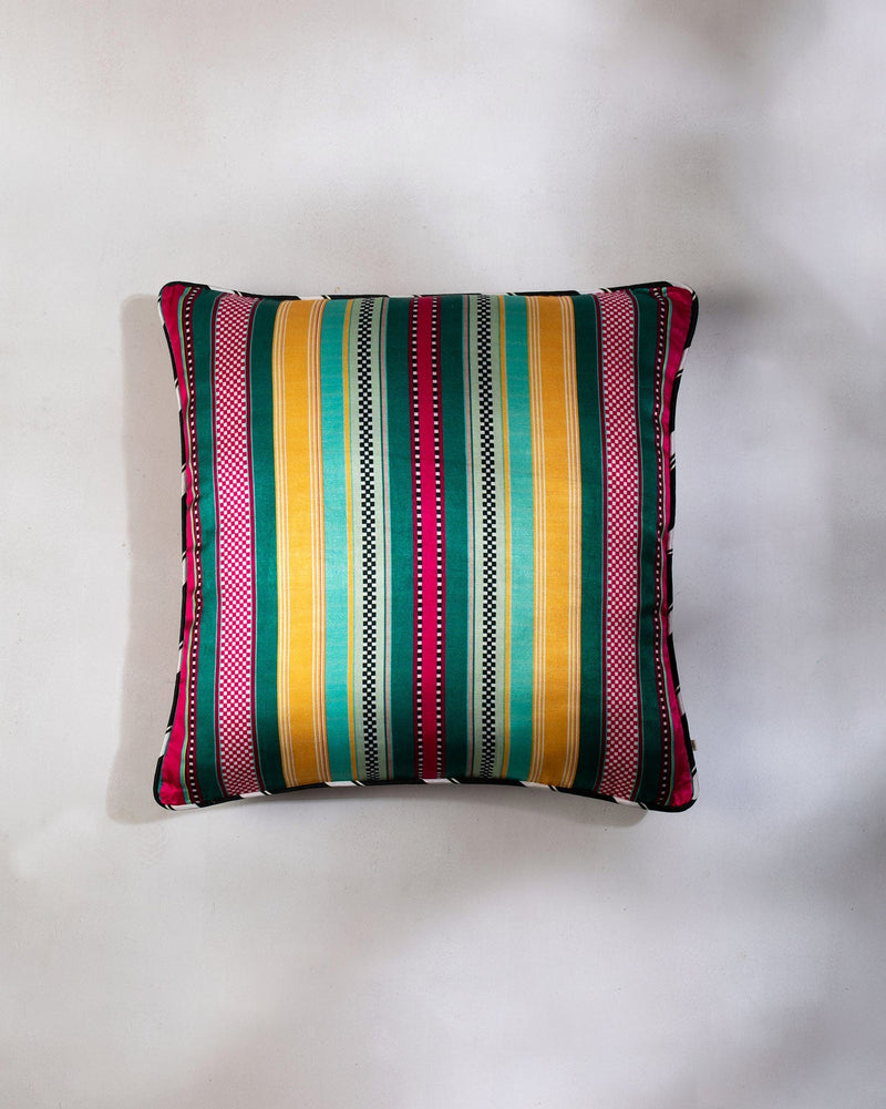 Geometric Stripe Cushion Cover - Multi