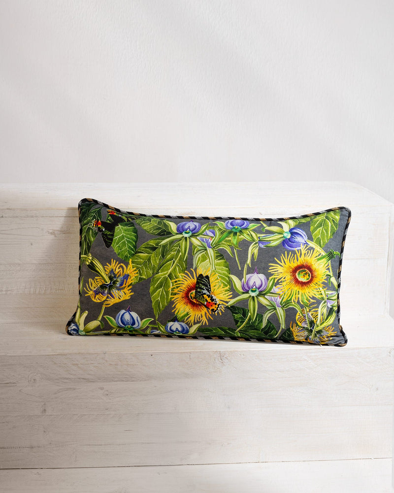 Orchid Telfairia Lumbar Cushion Cover