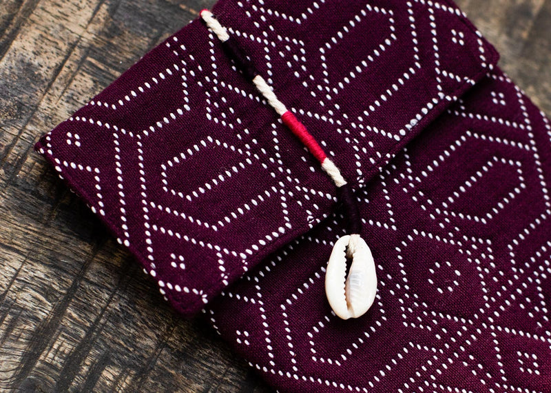 Jacquard Spectacle Case - Purple