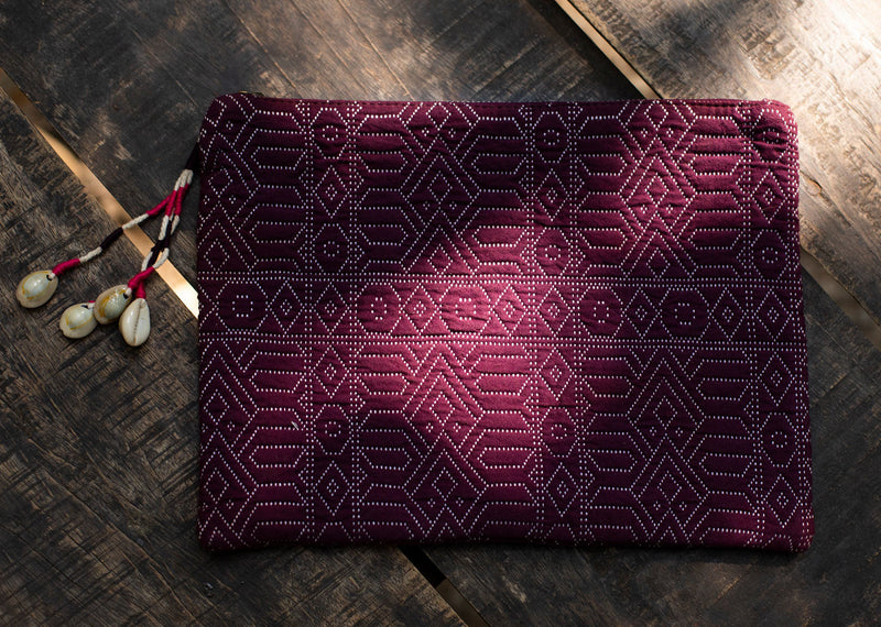 Midi Jacquard Pouch - Purple