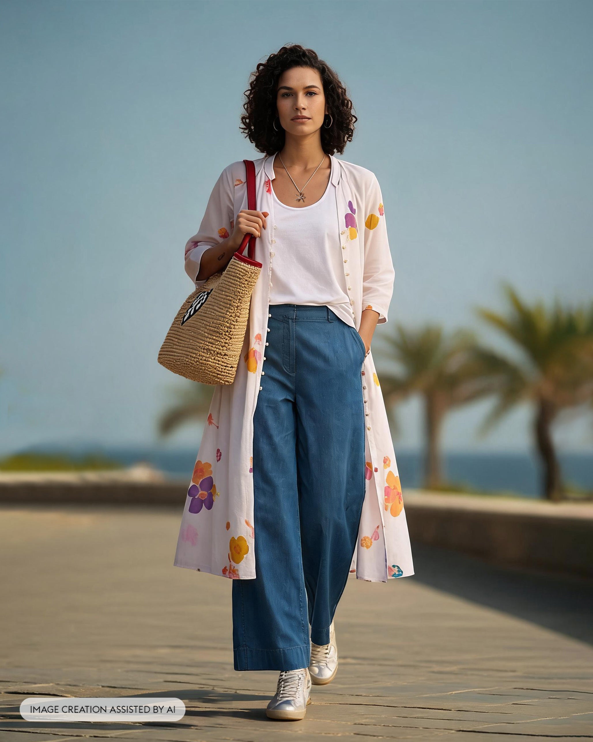 Mirage Kurta - Printed Cotton Kora Relaxed Fit