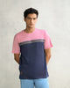 Everyday Crew Neck T-shirt - Navy & Pink