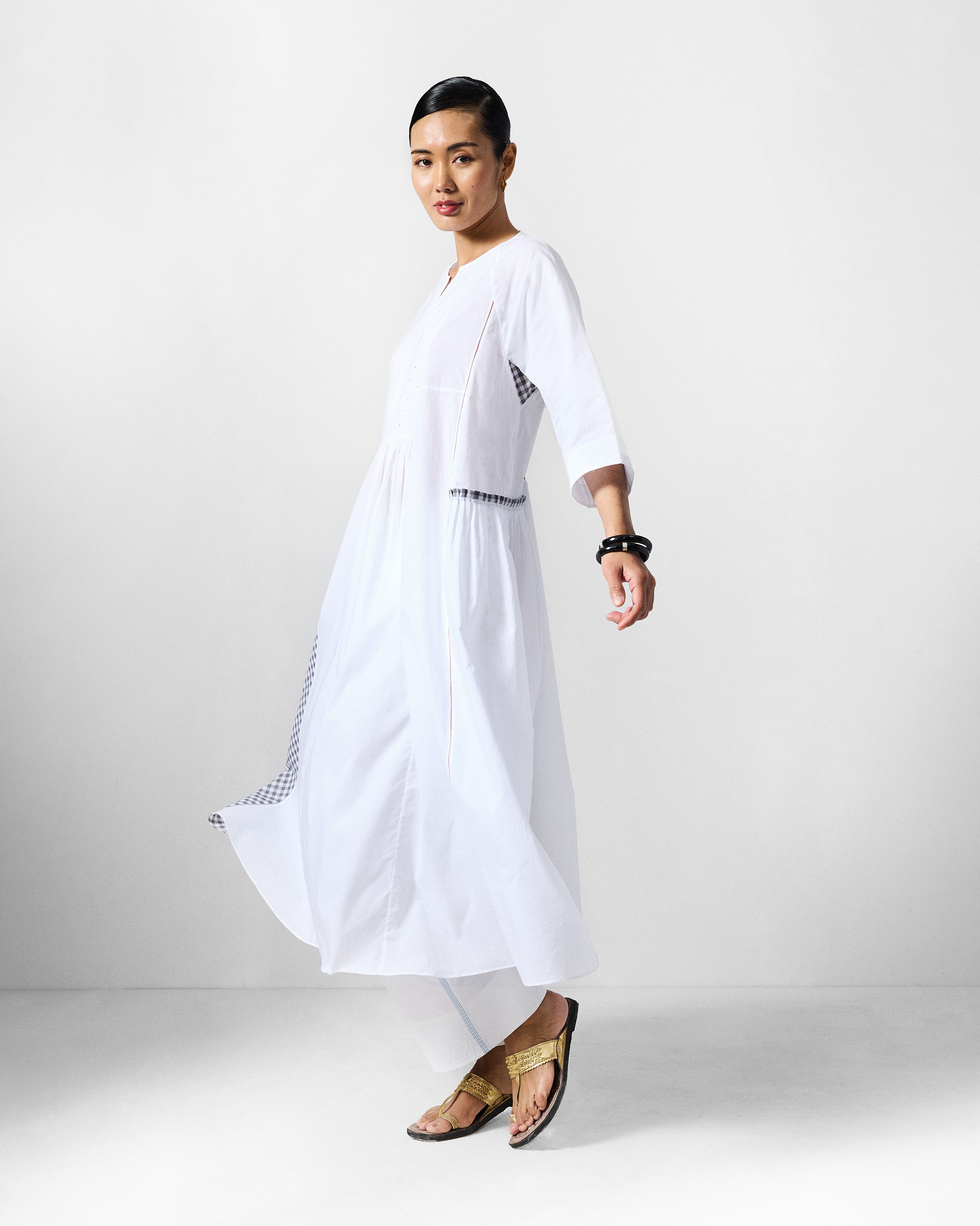 The Torsa Kurta Set - White