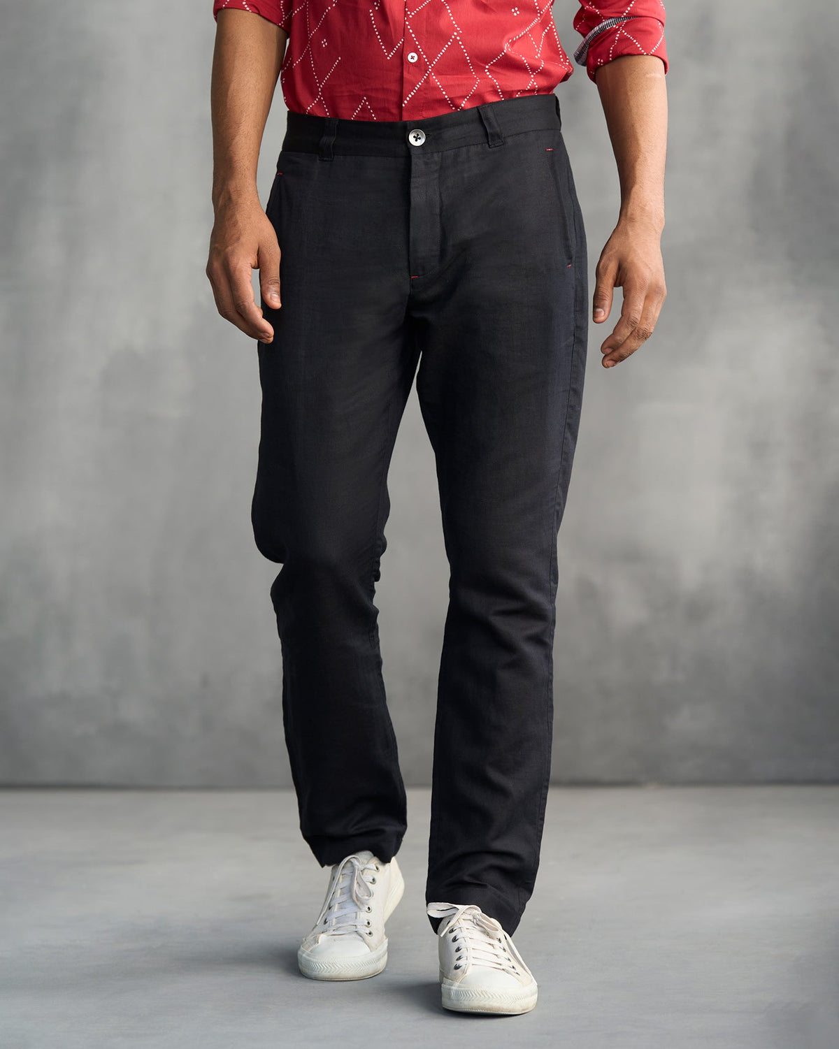 Person wearing black Comoros Trousers.