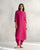 Basic Long Length Kurta - Berry