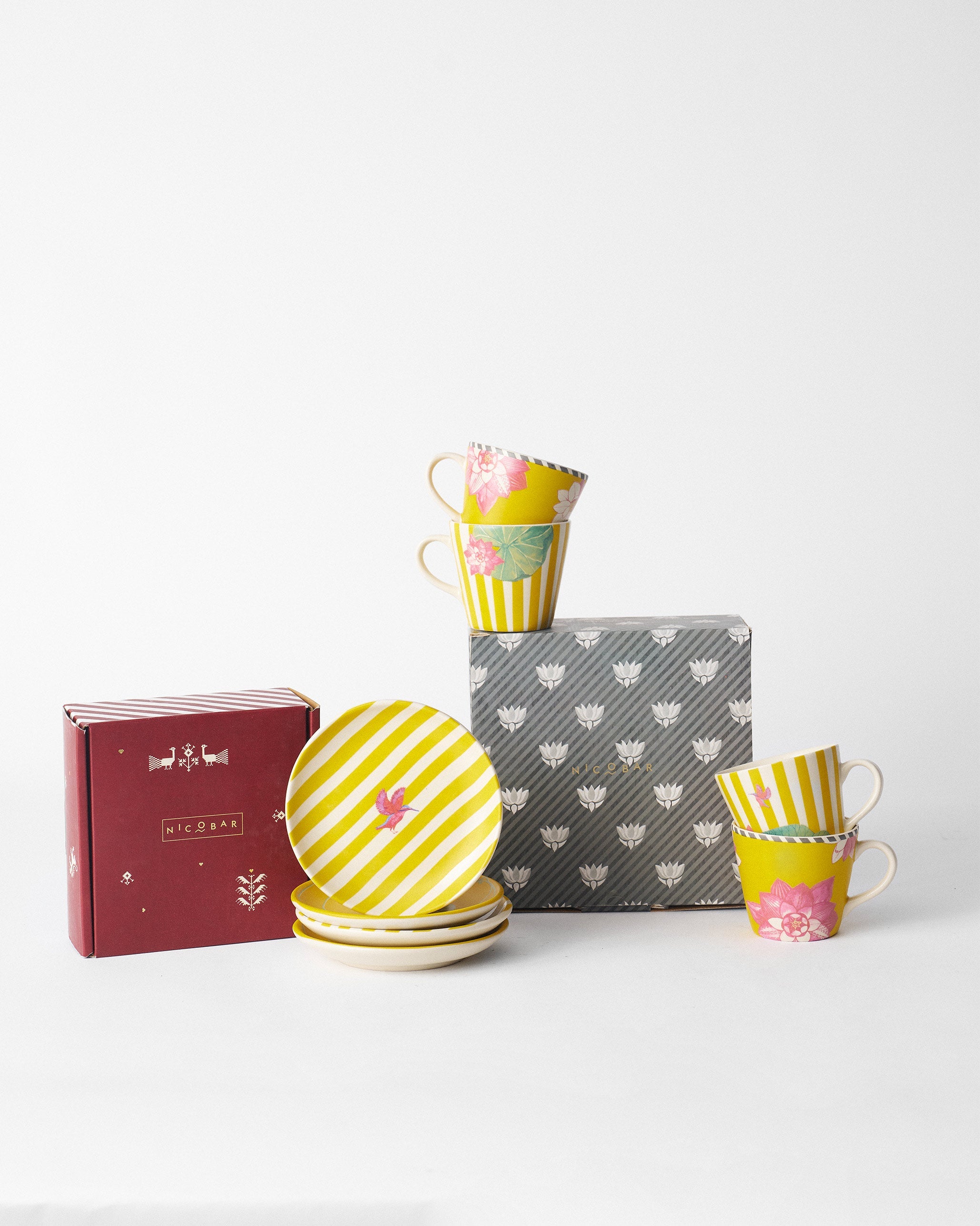 Lotus Garden Espresso Mug - Set of 4