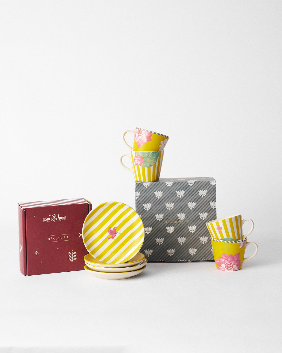 Lotus Garden Espresso Mug - Set of 4