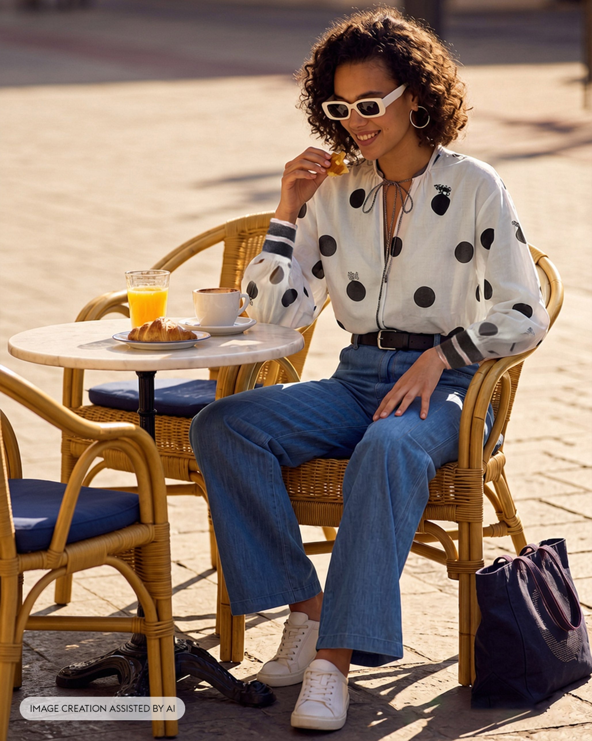 Billow Top - Printed Organic Cotton Voile Relaxed Fit