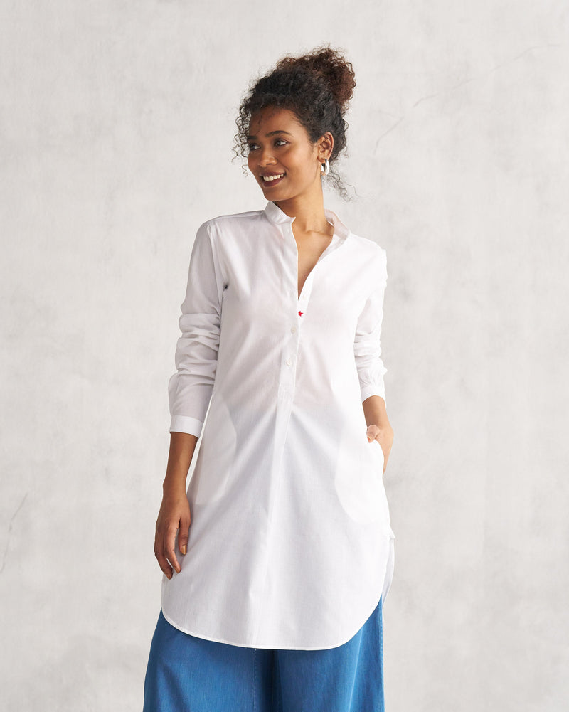 Basic Mid Length Kurta - White