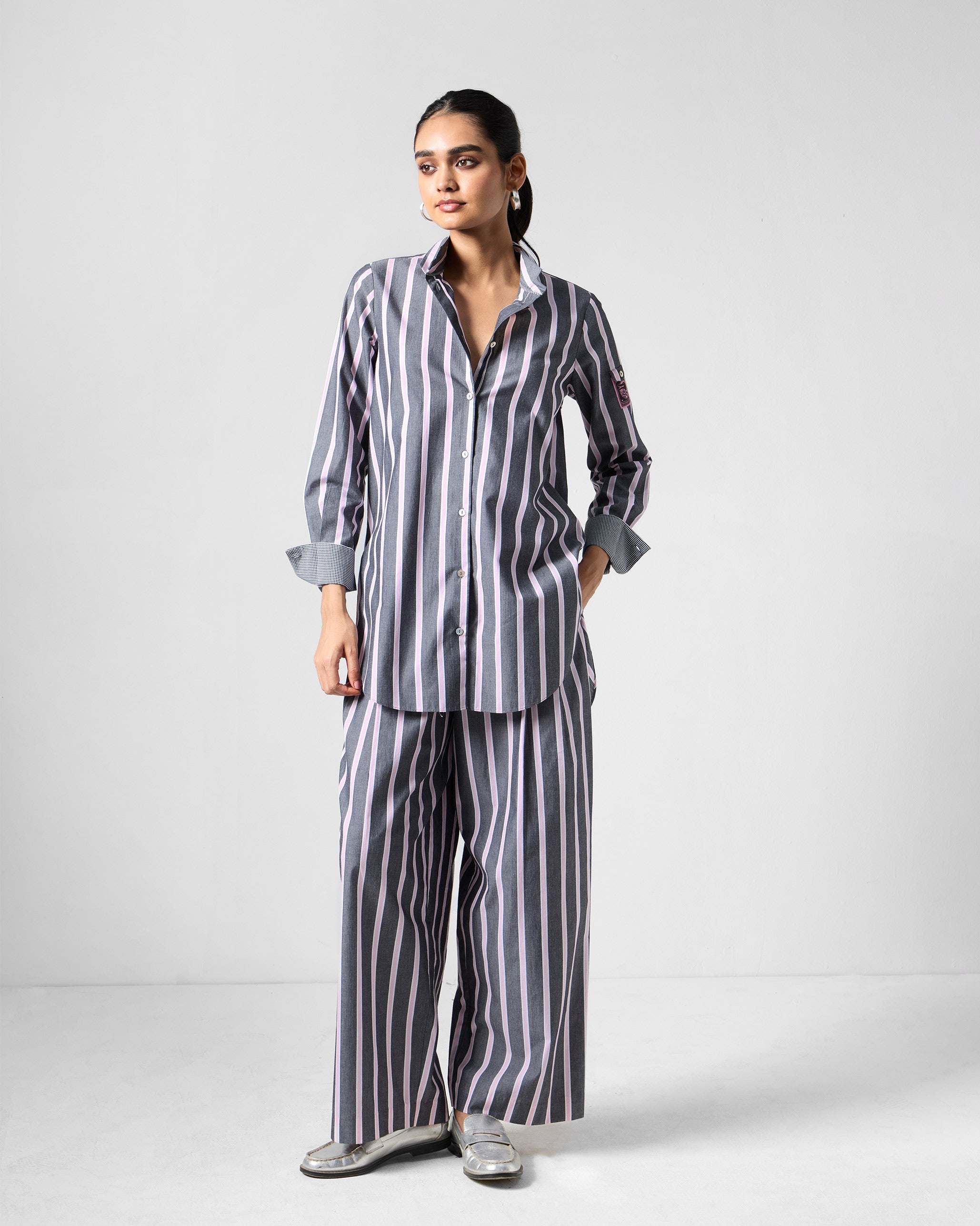 The Trench Shirt Set - Charcoal