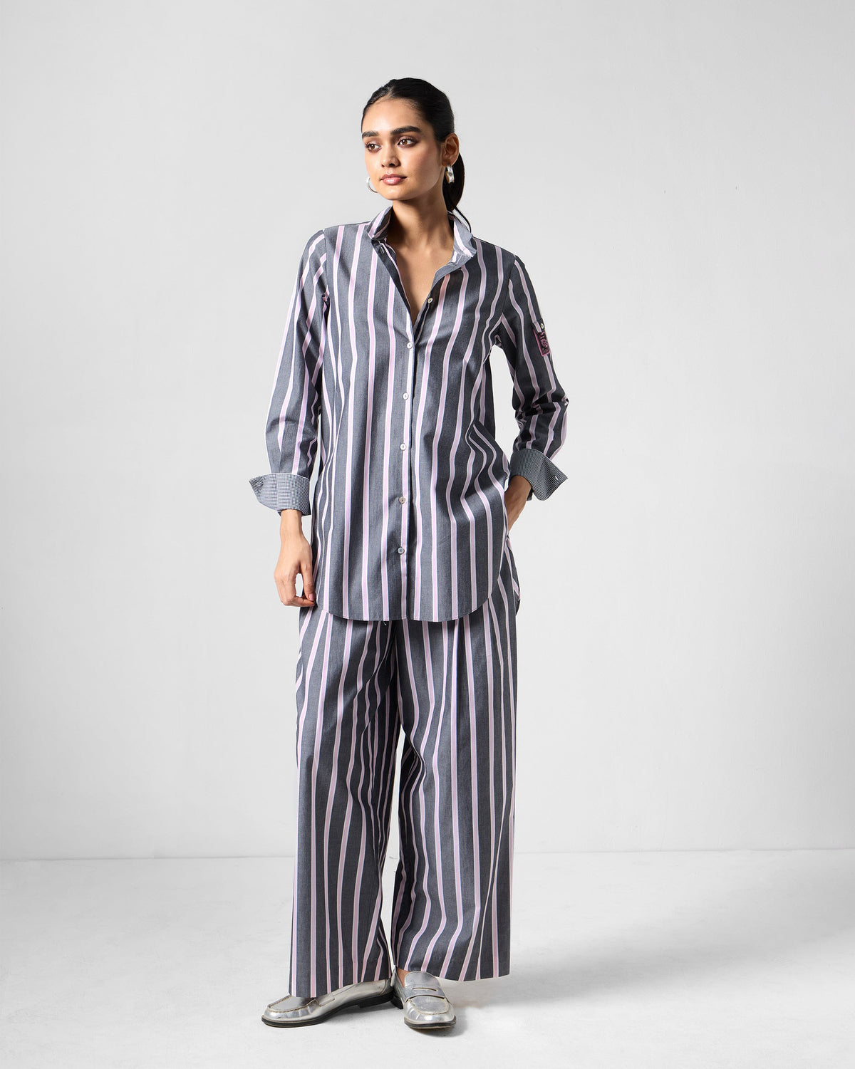 The Trench Shirt Set - Charcoal