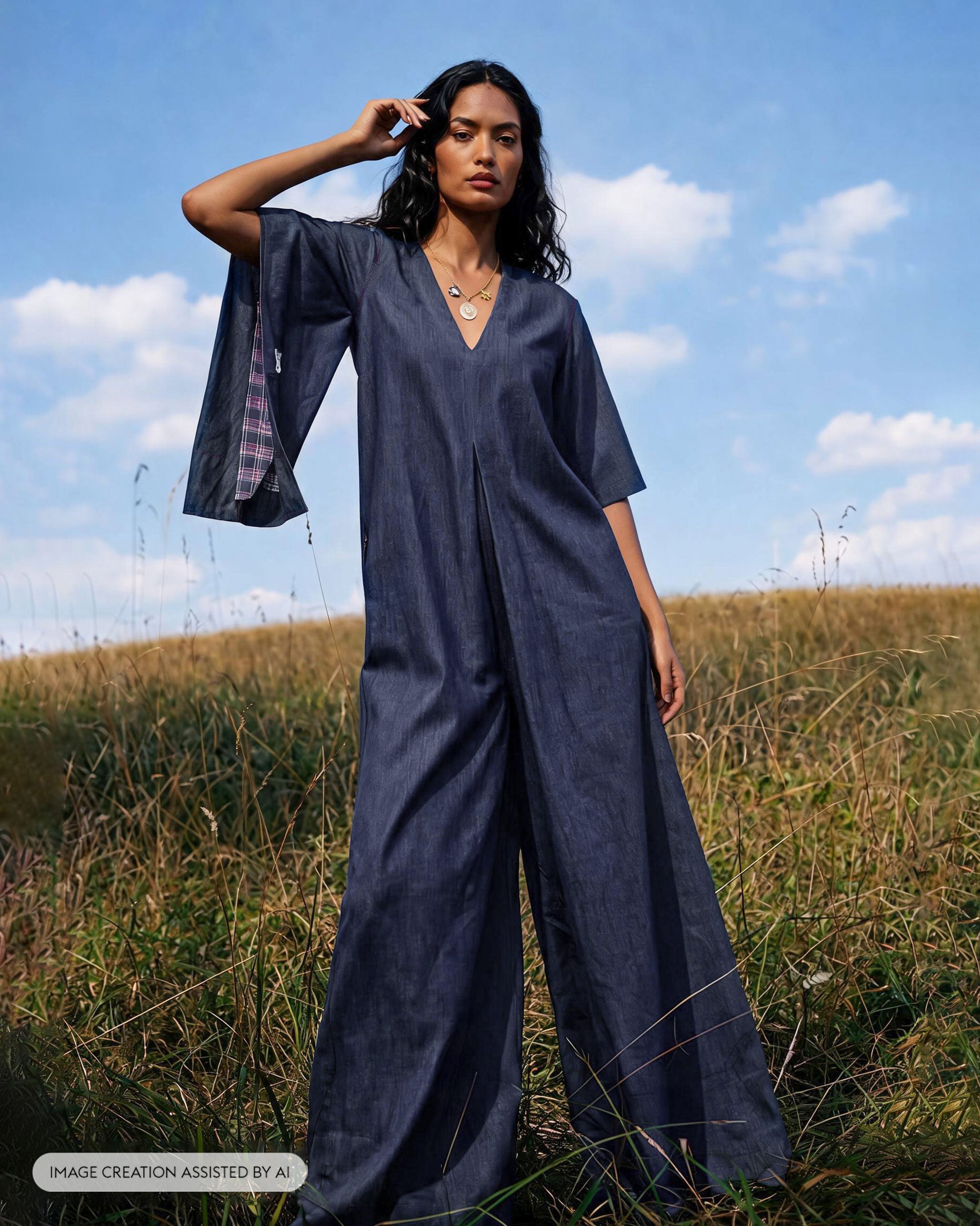 Peru Jumpsuit - Cotton Denim Relaxed Fit