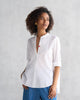 Mandarin Collar Top - White