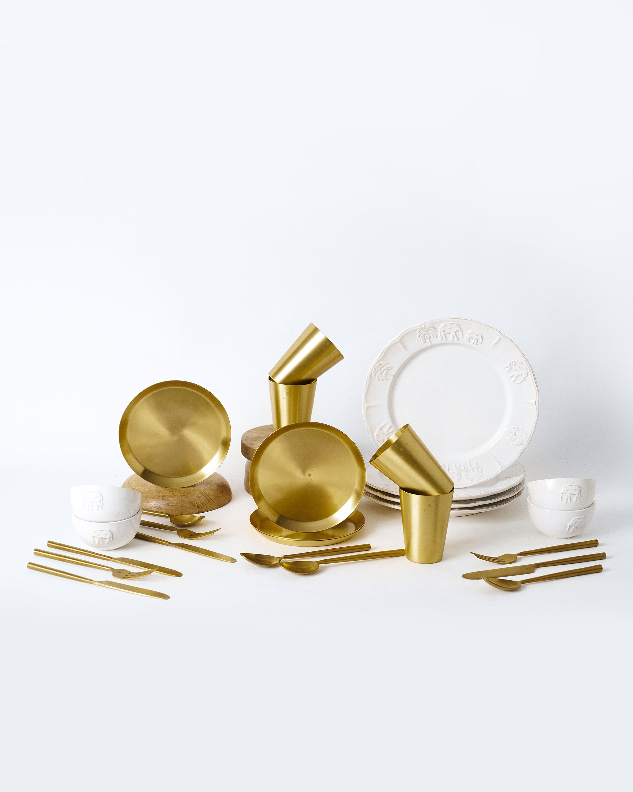 Brass Ele Dinner Set