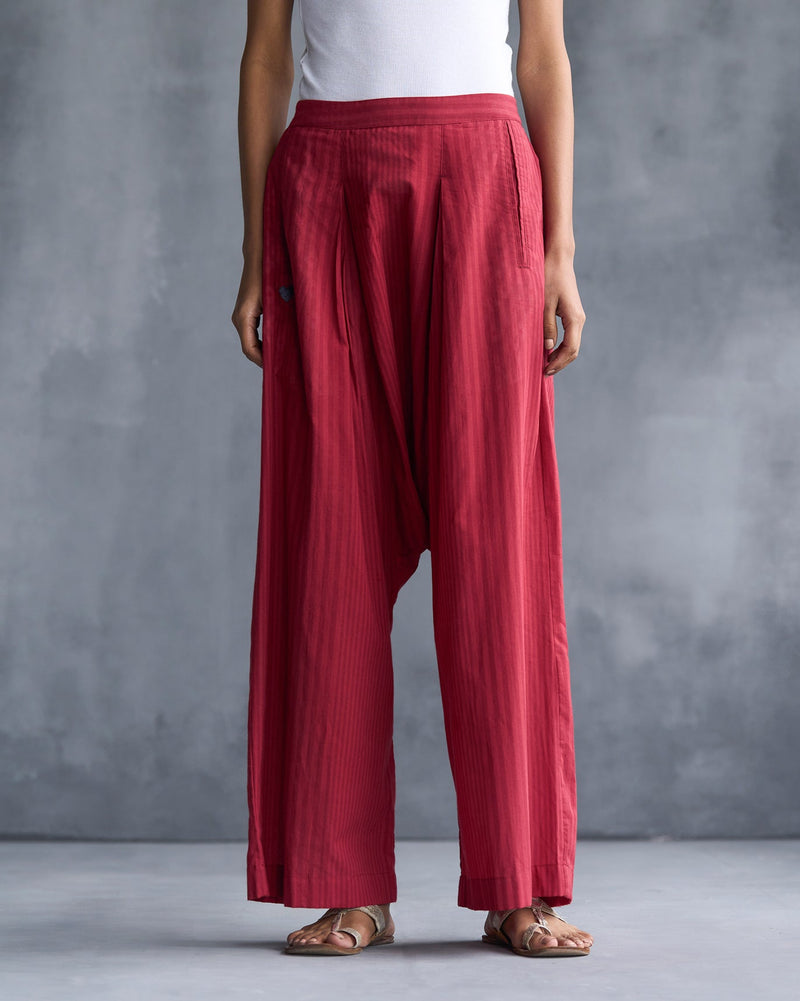 Enchanted Drop Crotch Pants - Red