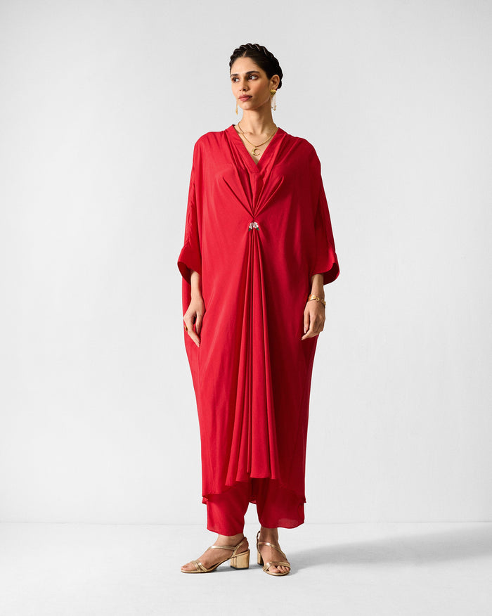 The Tapi Kaftan Set - Red