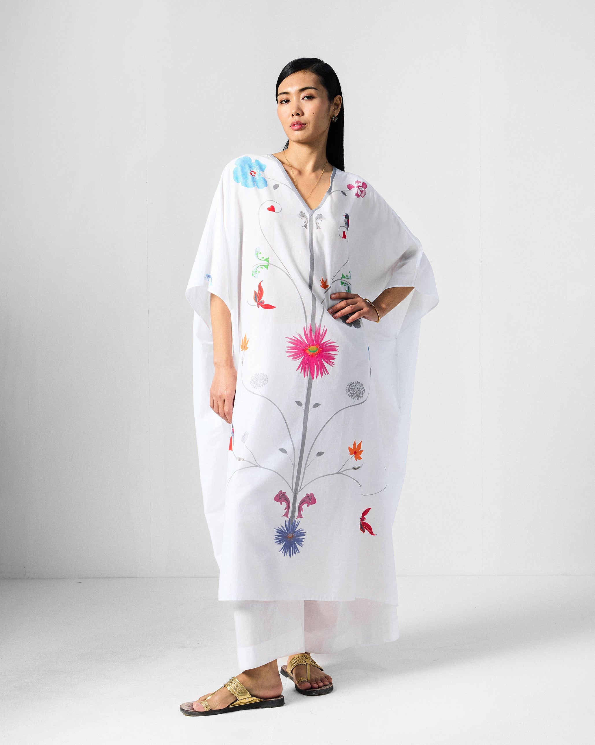 The Kohima Kaftan Set - Multicolour