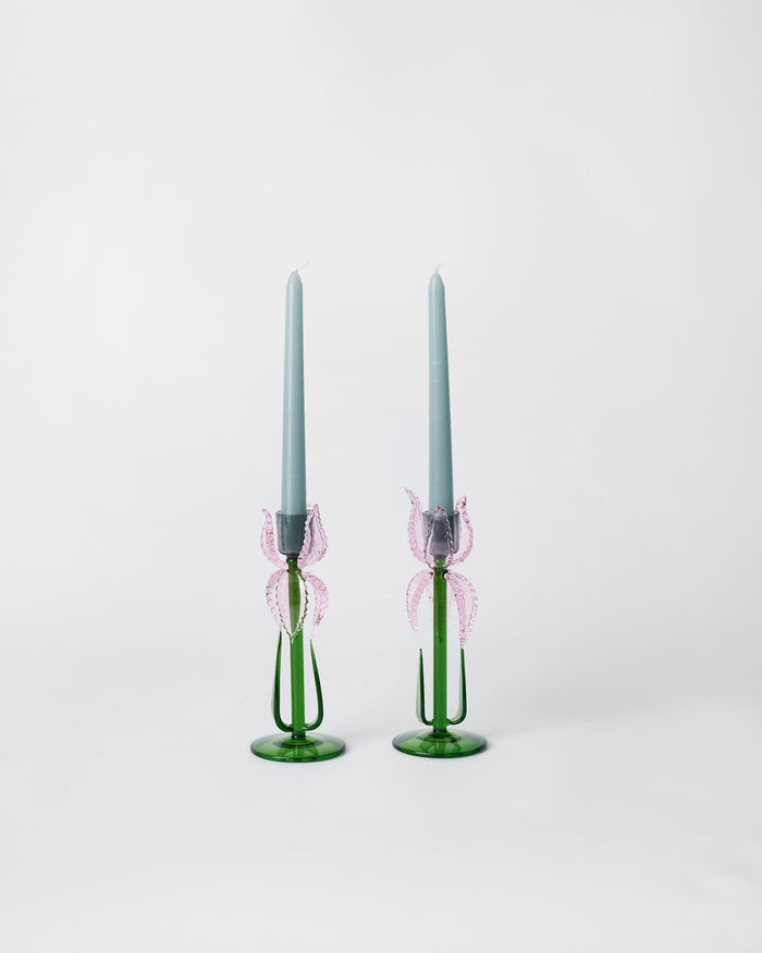 Kaveri Candle Stand - Set of 2 with taper candles