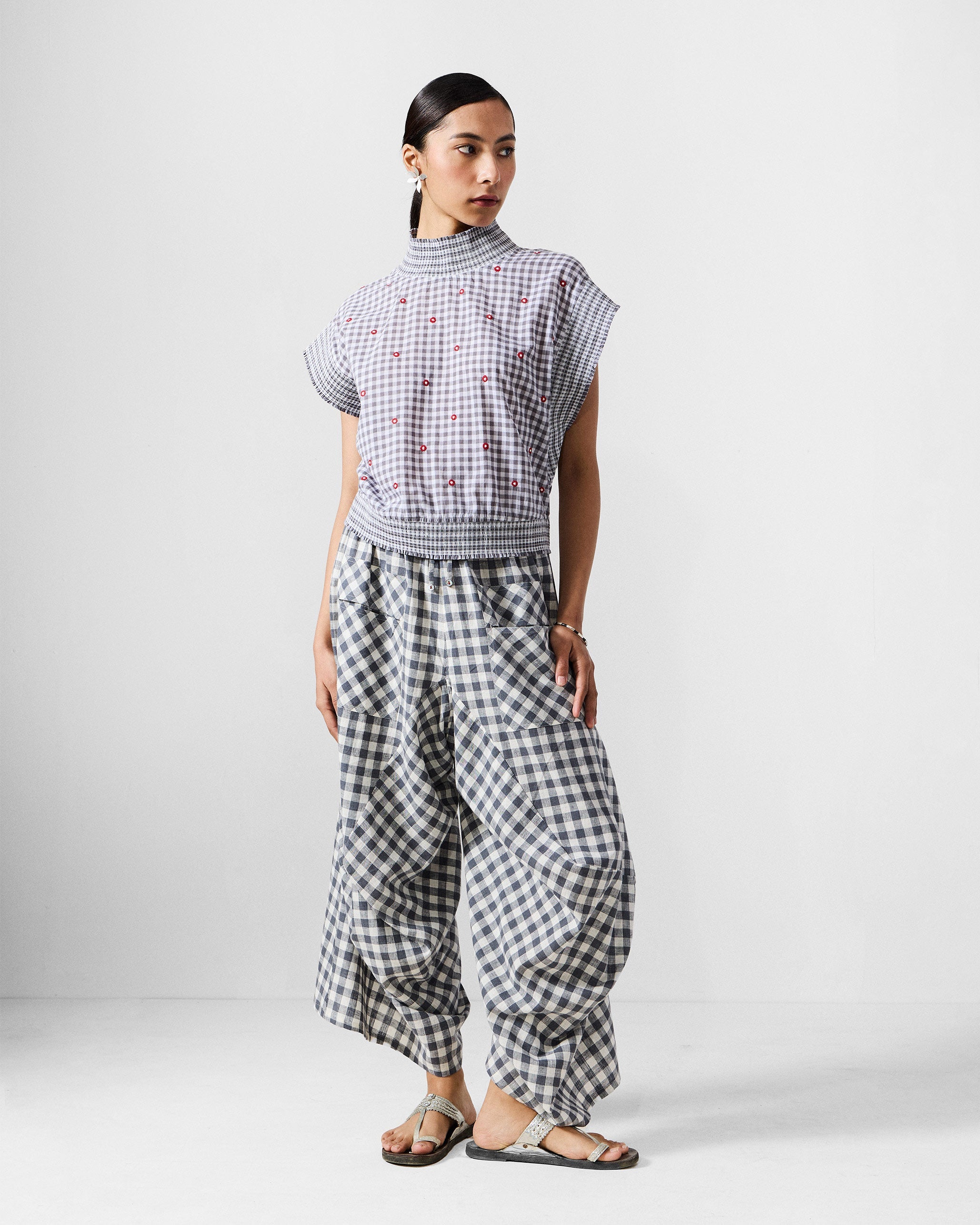 The Lehar Top Set - Grey & White