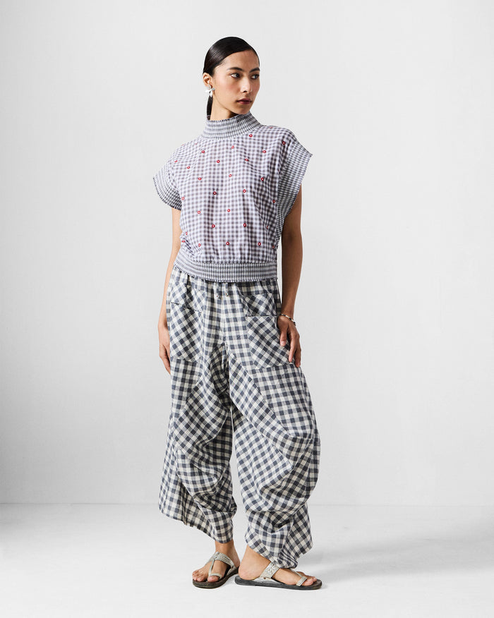 The Lehar Top Set - Grey & White