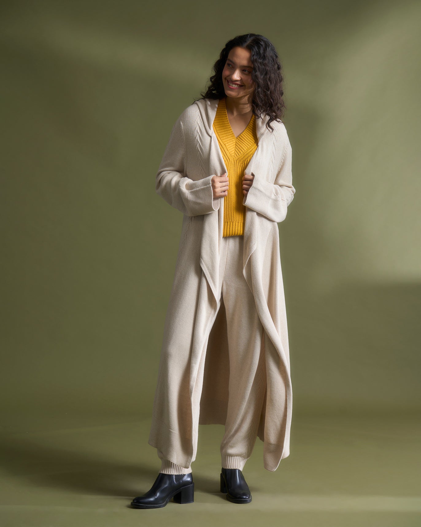 Hoodie Cardigan - Oatmeal