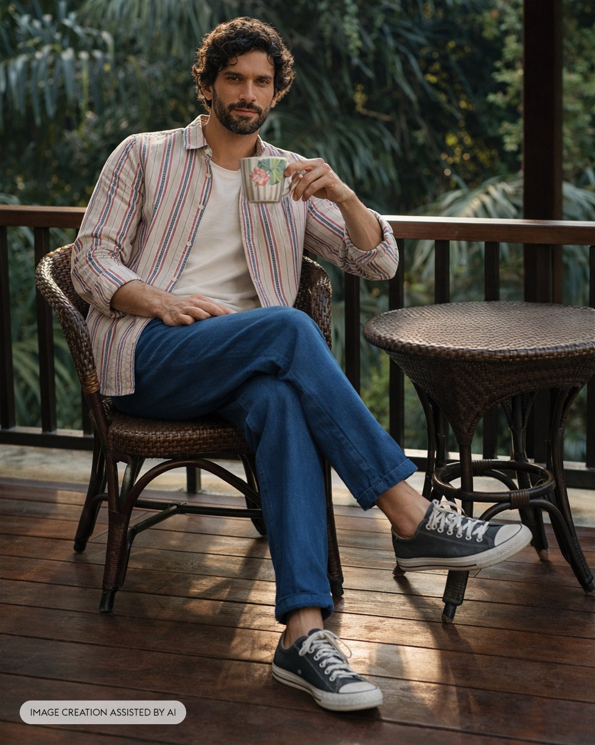 Nawab Shirt - Striped Kala Cotton Slim Fit