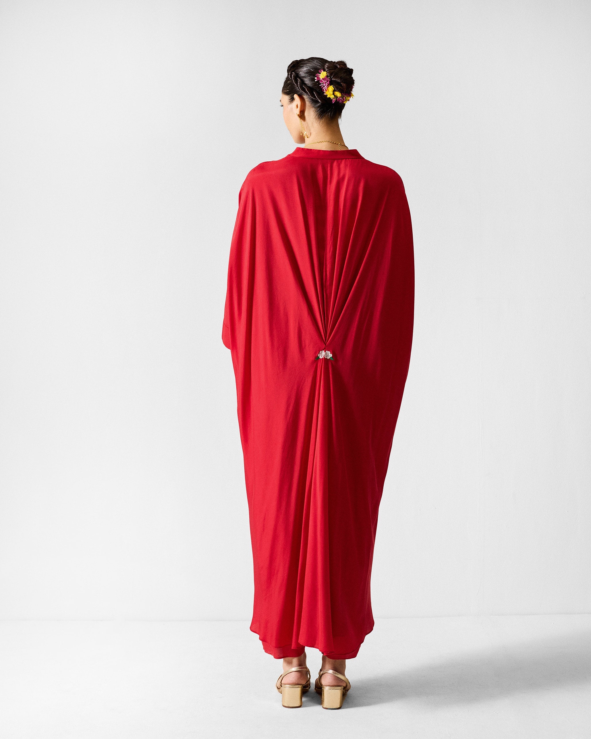 The Tapi Kaftan Set - Red