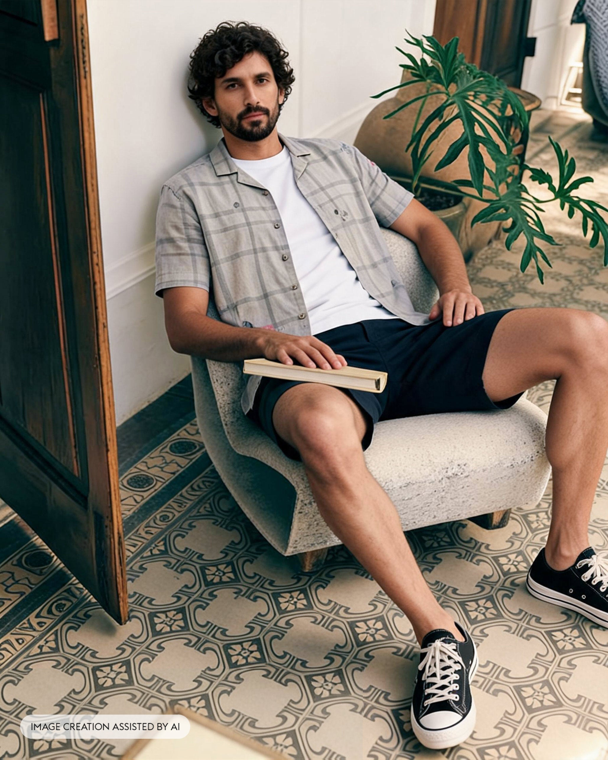 Mistari Shirt - Printed Sushi Voile Relaxed Fit