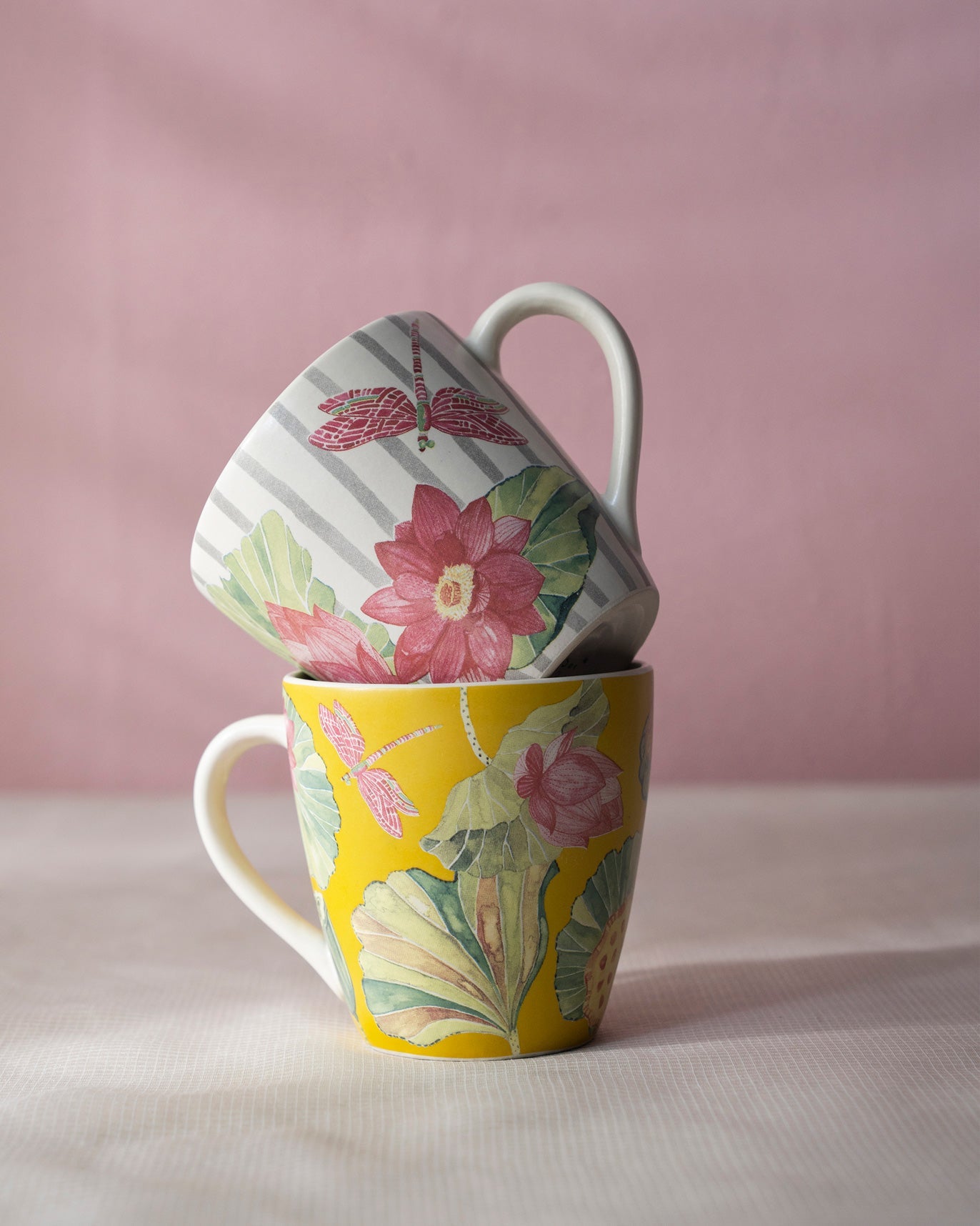 Lotus Garden Mugs (Set of 2)