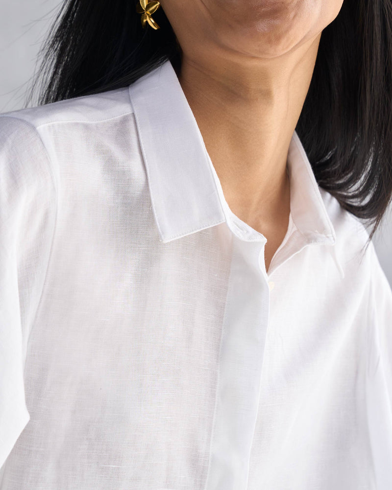 Drop Armhole Shirt - White