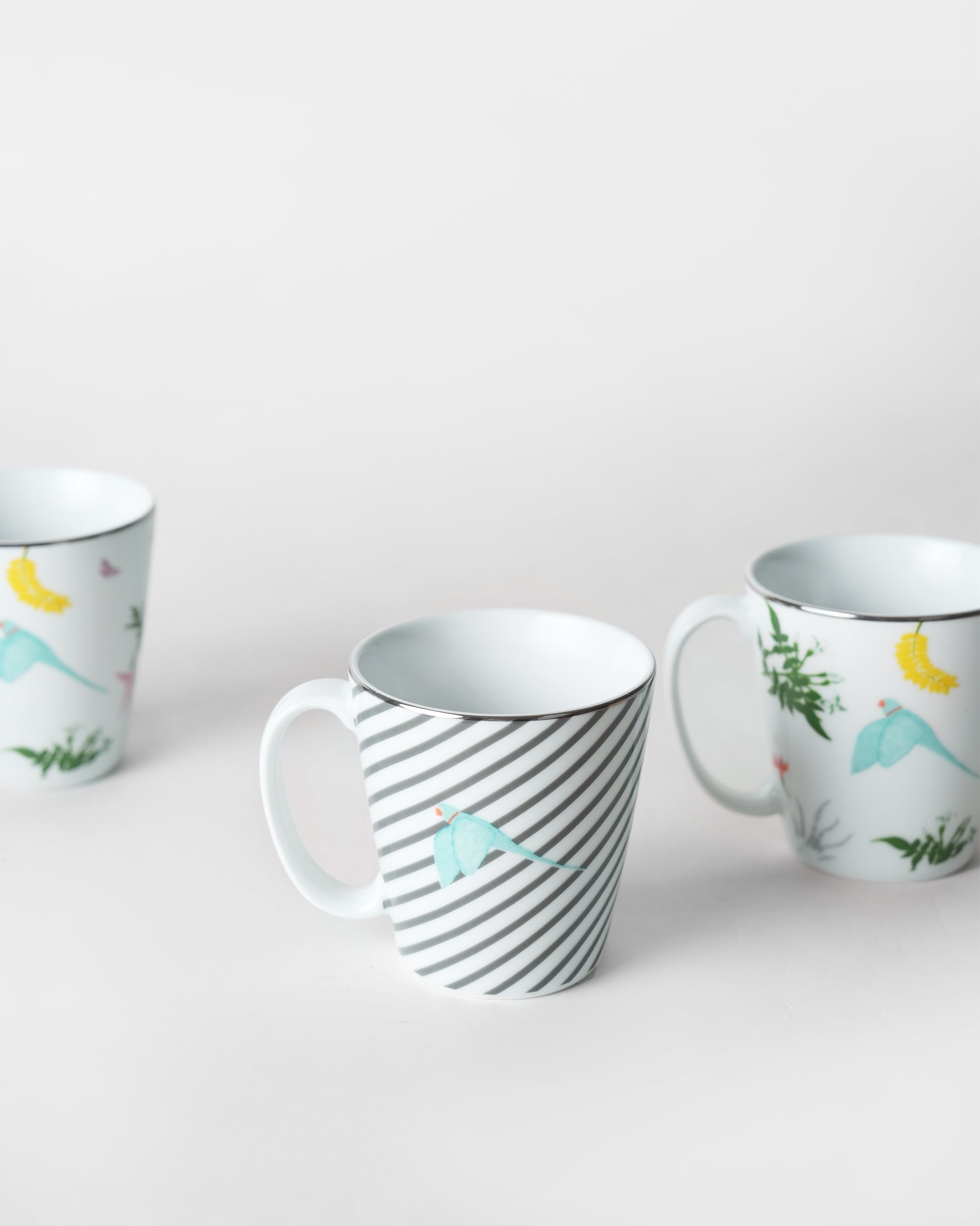 Botanical Coffee Mugs - Set of 4