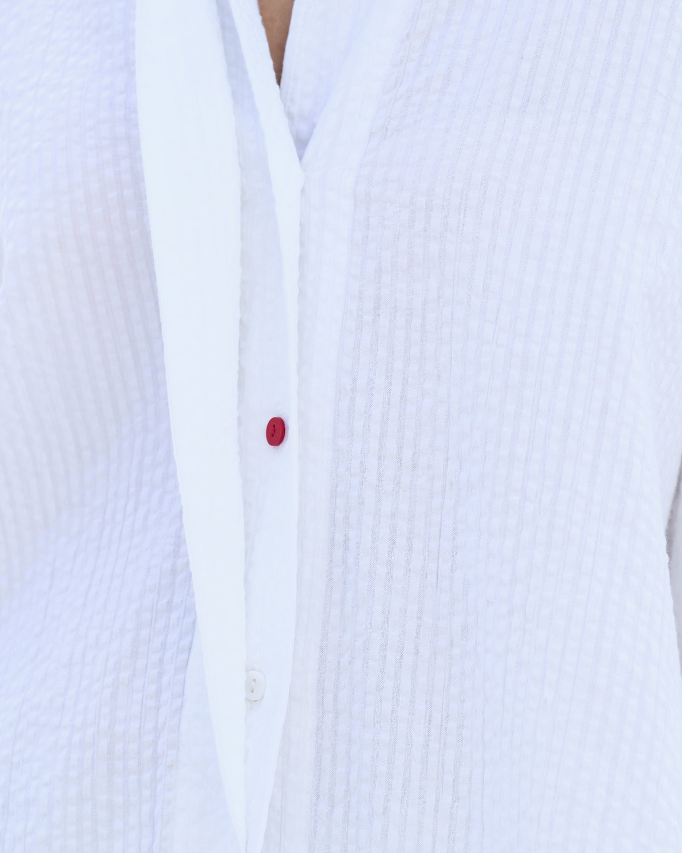 Cirrus Shirt - White Seersucker