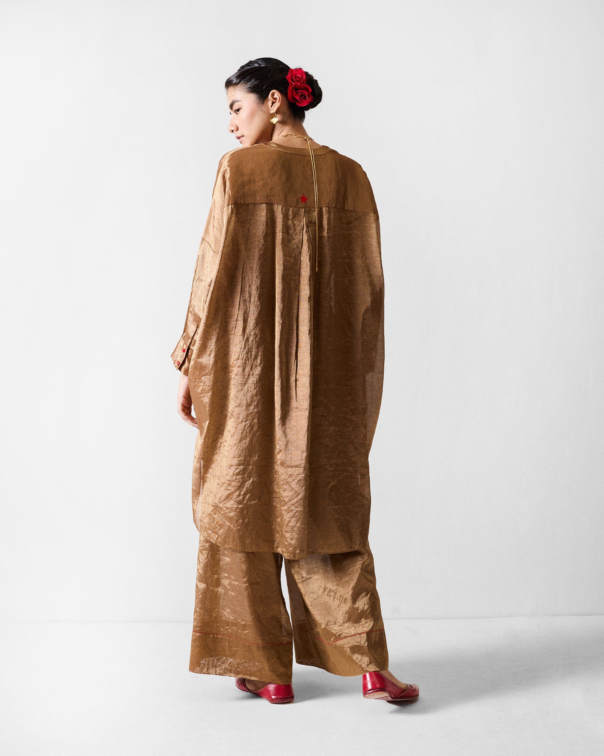 The Lazy Sunday Tunic Set - Gold