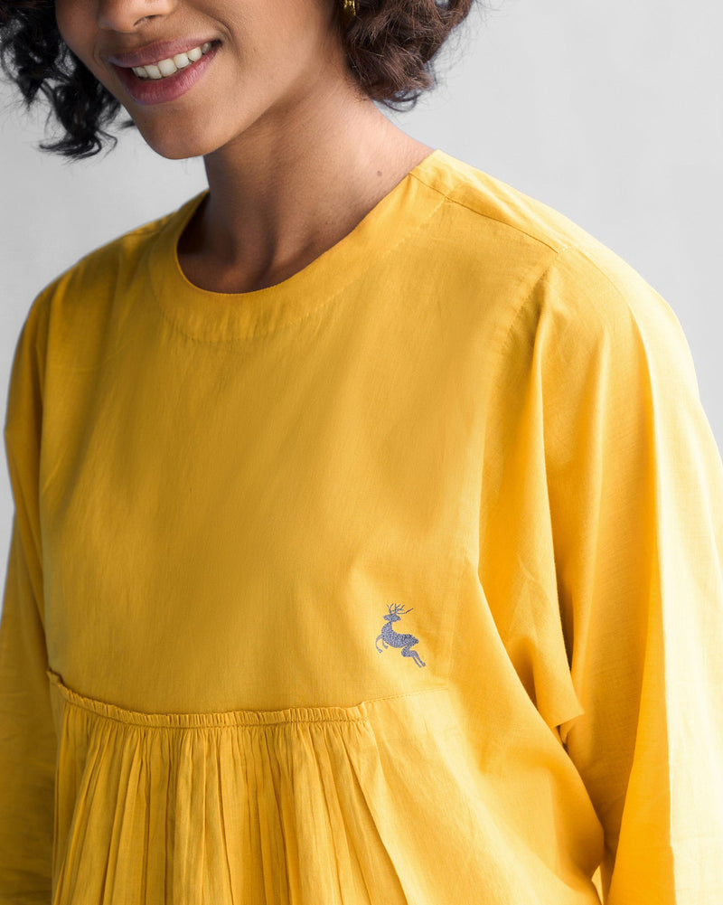 Bougainvillea Sleeve Top - Ochre